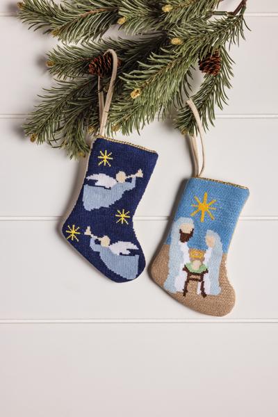 Nativity Needlepoint Stocking