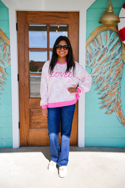 Layerz Loved Stella Pink Sweatshirt