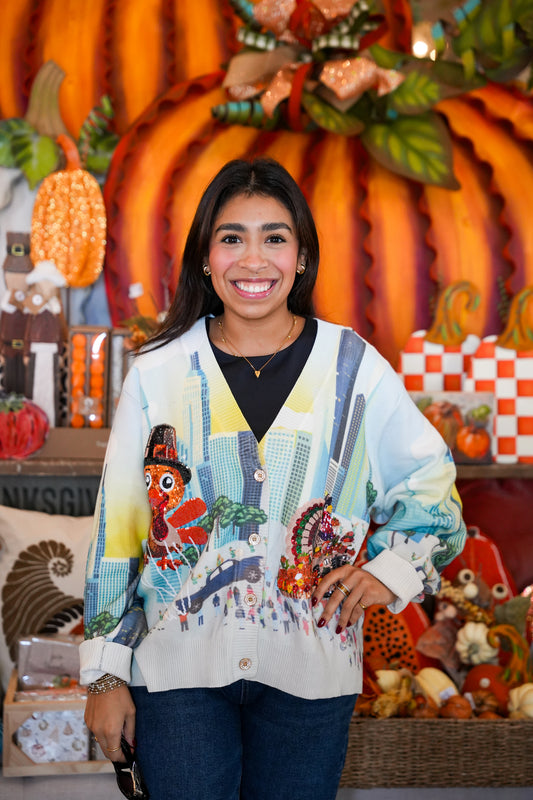 Queen of Sparkles Thanksgiving Parade Cardigan