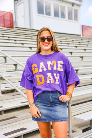 Purple & Gold Game Day Top