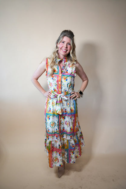 Porcelain Multi Print Dress