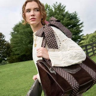 CaseMate Jelly Tote Espresso Polka Dot Bow
