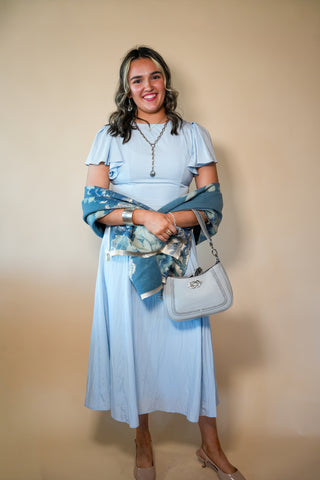 Baby Blue Midi Dress