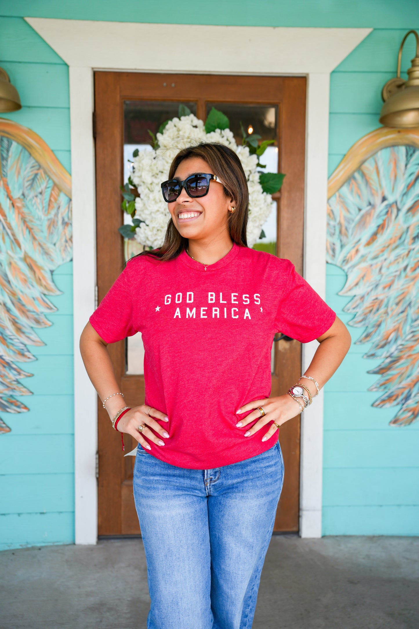 God Bless America Red Tee