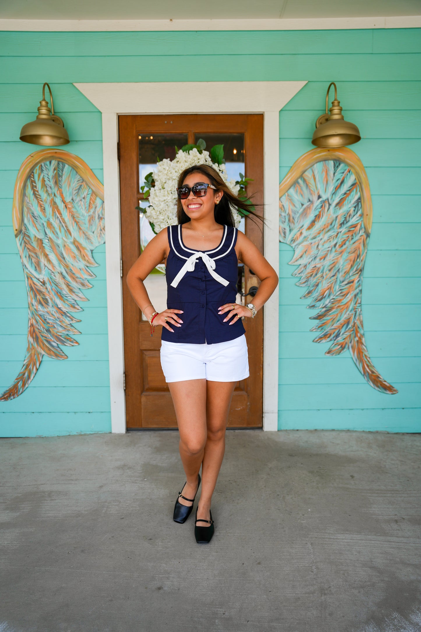 Navy Timeless Tie Top