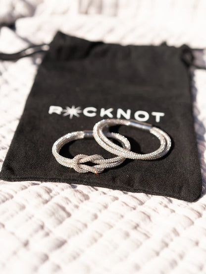 ROCKNOT Crystal Knot Bracelet Set 6/6.5"