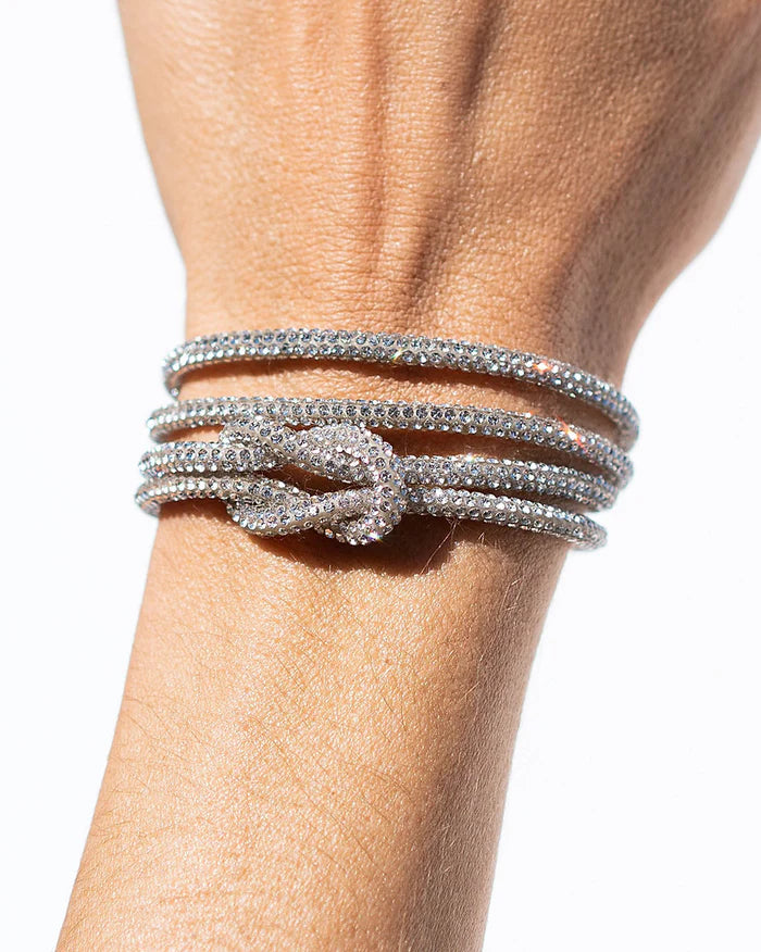 ROCKNOT Crystal Knot Bracelet Set 6/6.5"