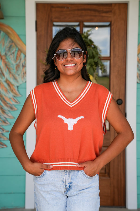 Queen of Sparkles Texas V-Neck Mascot Vest