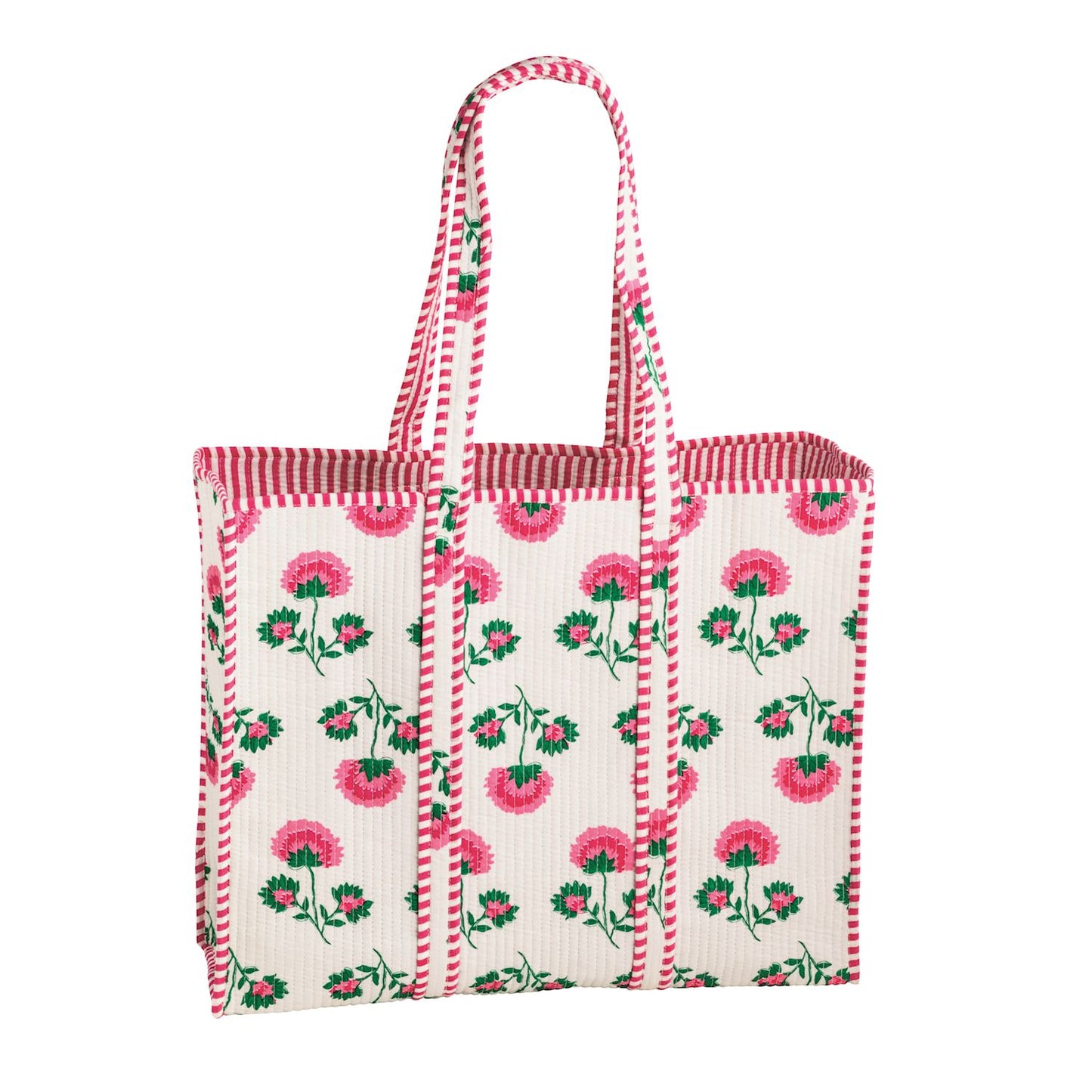 PEONY BLOCK PRINT TOTE