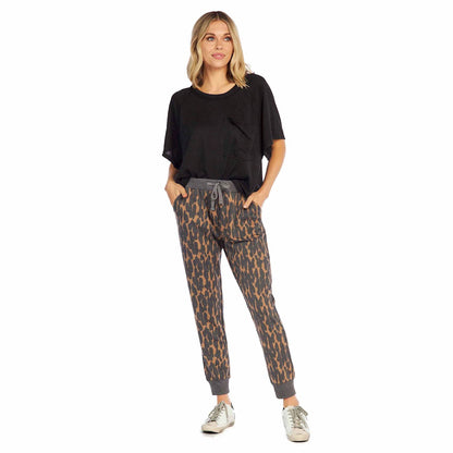 Tan Animal Print Laurie Joggers