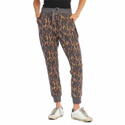 Tan Animal Print Laurie Joggers
