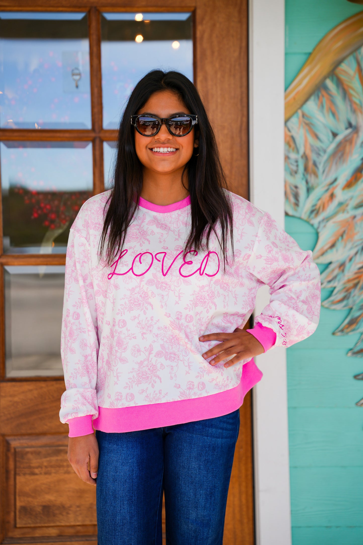 Layerz Loved Stella Pink Sweatshirt