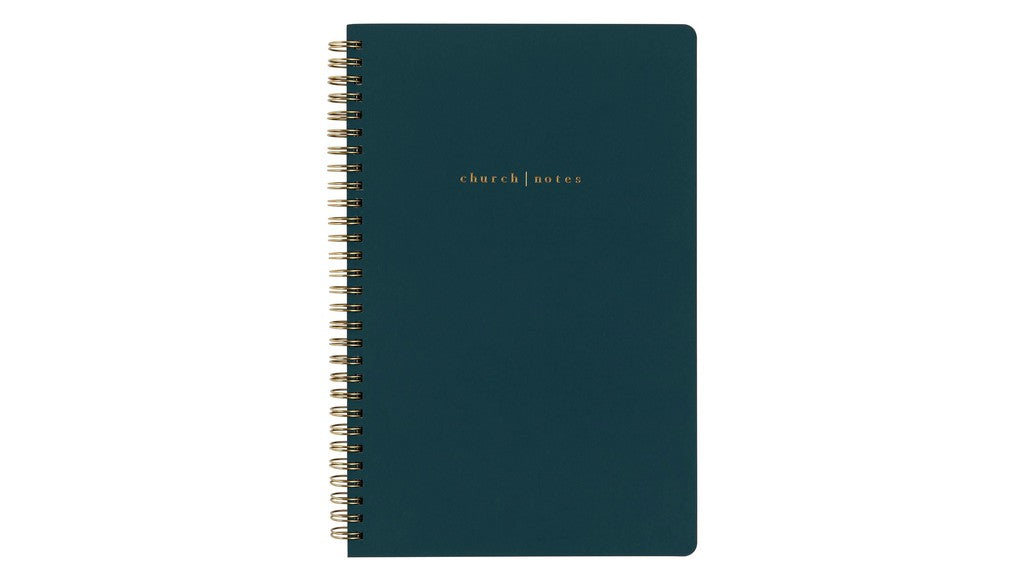 Church Notes - Peacock Navy Notebook