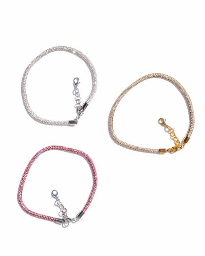 ROCKNOT Crystal Anklet 9"