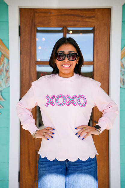 Layerz Charlotte LOVE Scallop Top