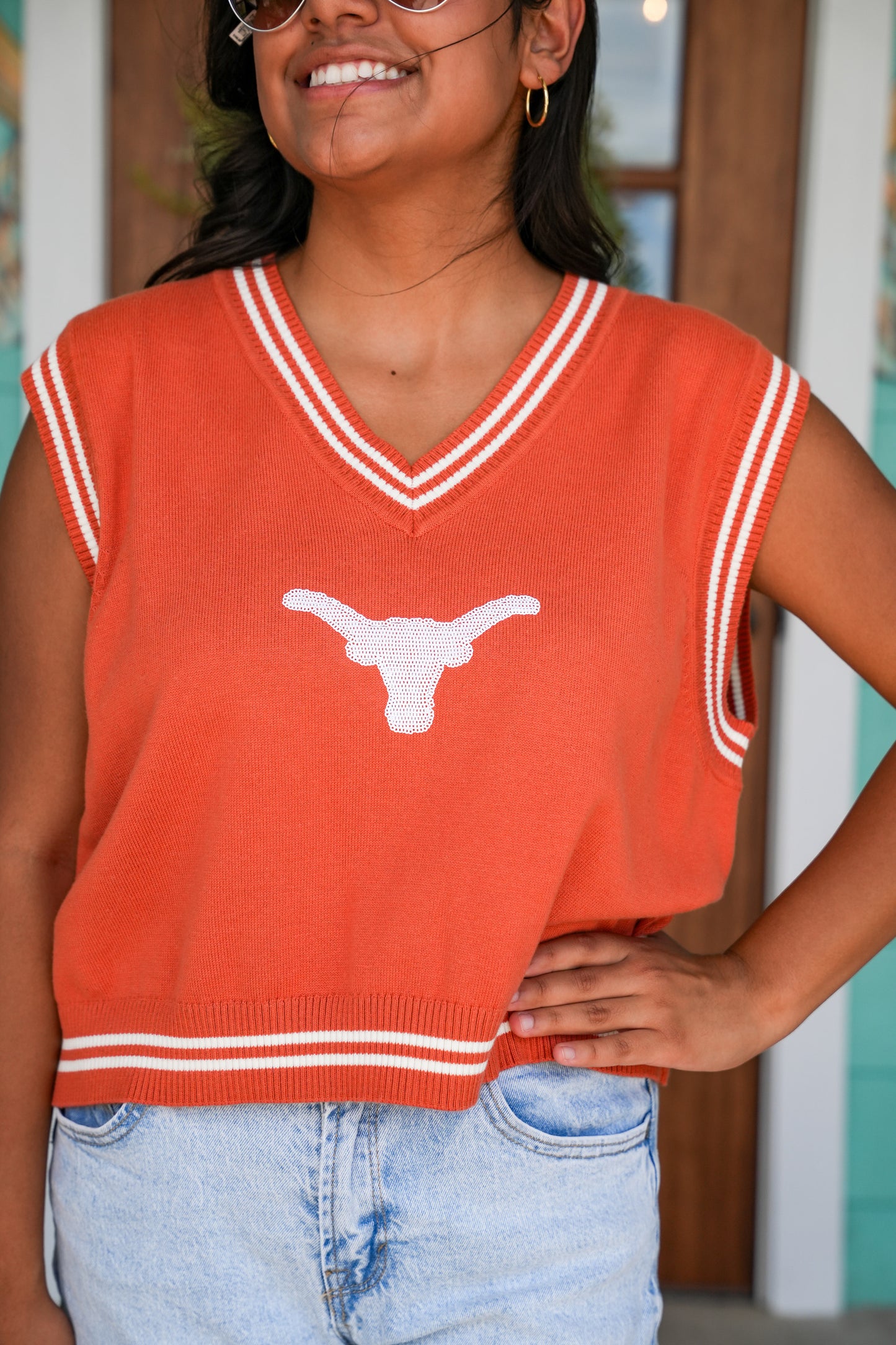 Queen of Sparkles Texas V-Neck Mascot Vest