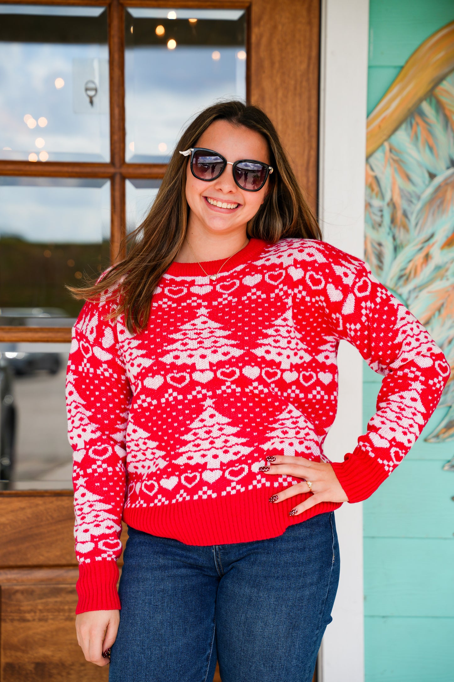 Red & White Holiday Sweater
