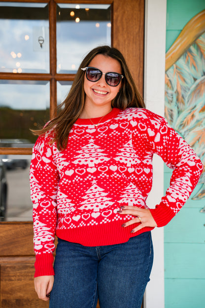 Red & White Holiday Sweater