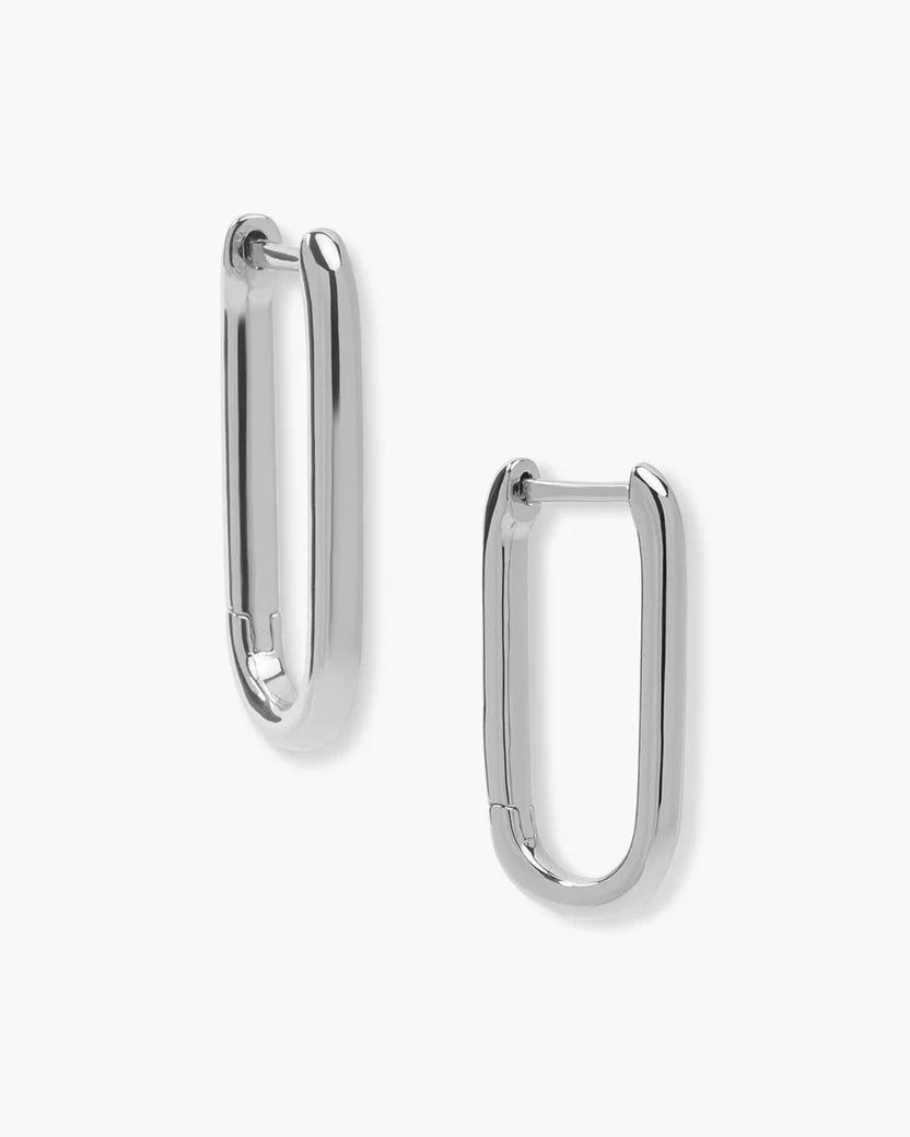 Melinda Maria Carrie Chain Huggies - Silver