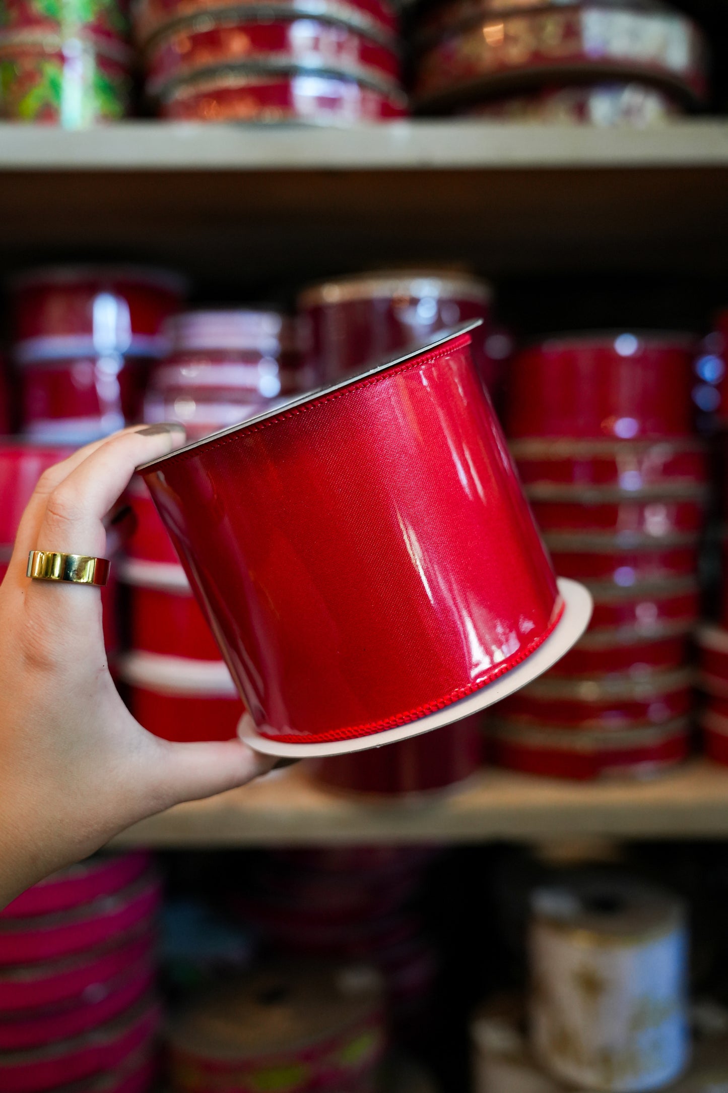 Red Satin Ribbon 4" x 10yds