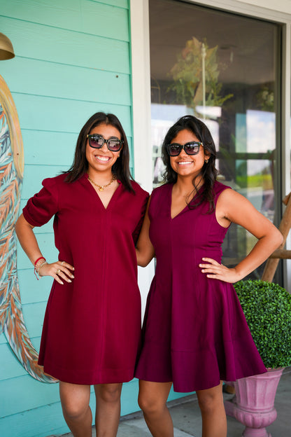 Wine Kristina Classic Dress