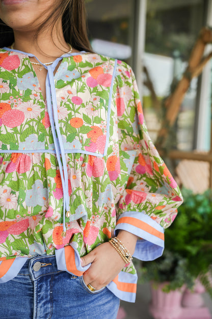 Marigold Multi Floral Top