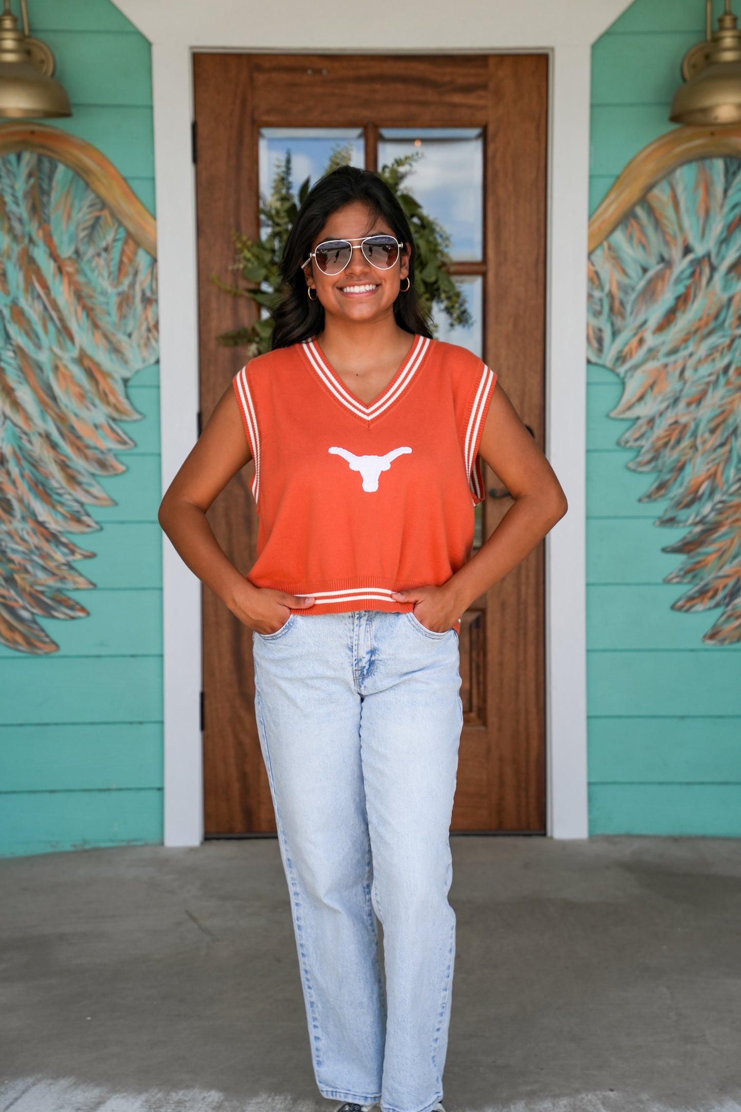 Queen of Sparkles Texas V-Neck Mascot Vest