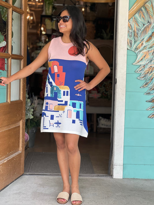 Queen of Sparkles Coastal House Scene Dress