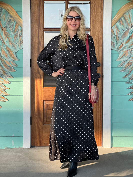 Black Polka Dot Skirt