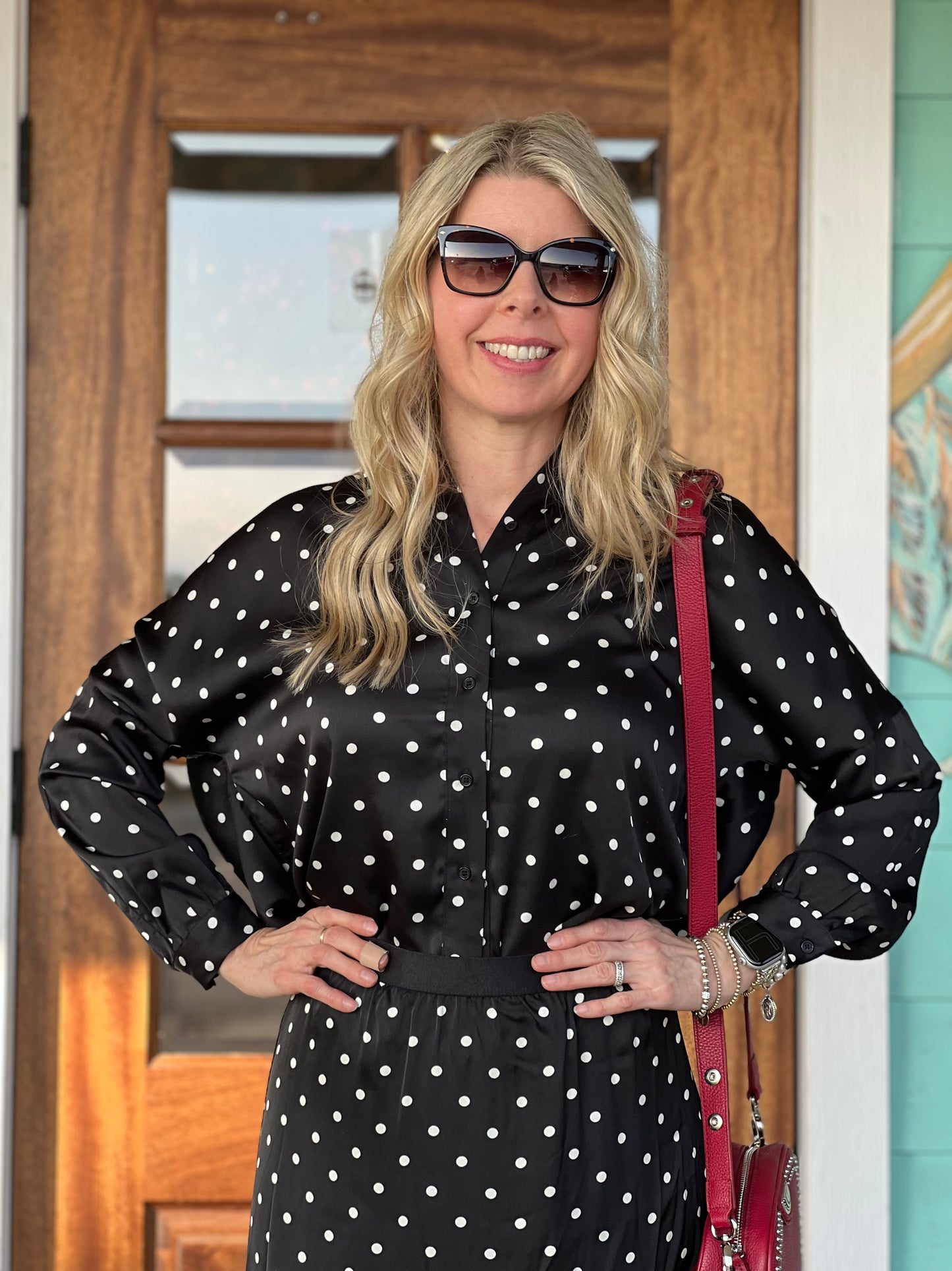 Black Polka Dot Isabelle Top