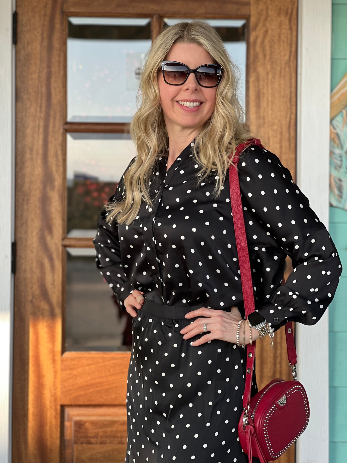 Black Polka Dot Isabelle Top