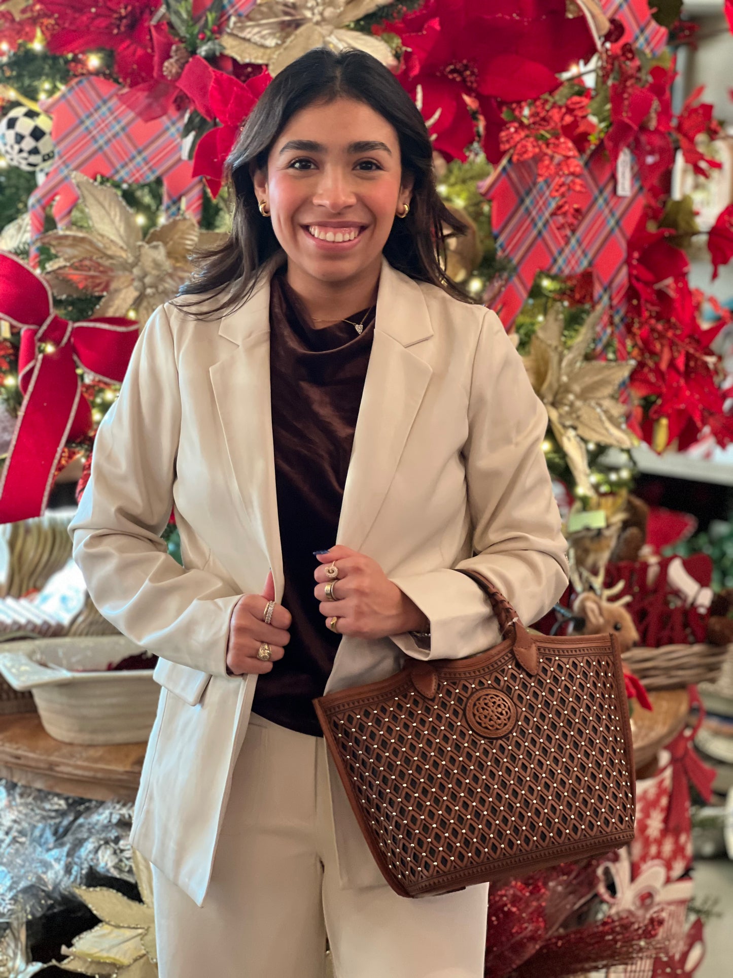 Chocolate Brown Velvet Sleeveless Top
