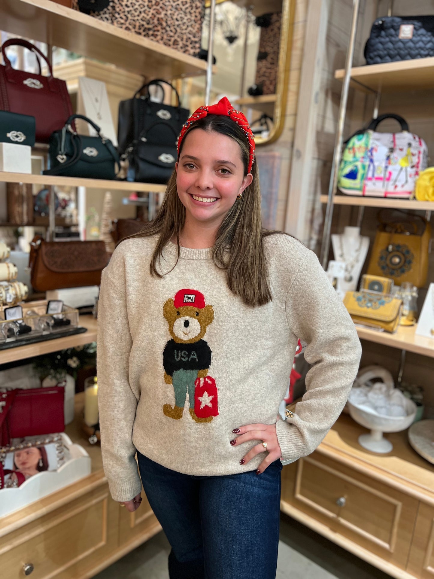 Teddy Bear Oatmeal Sweater