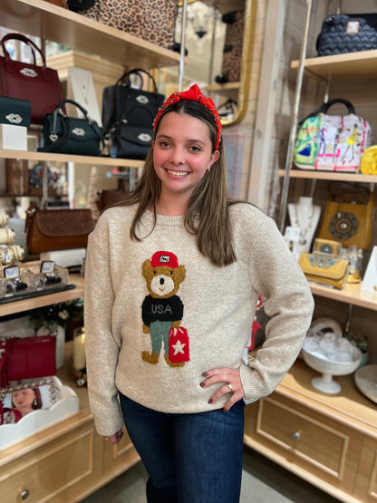 Teddy Bear Oatmeal Sweater