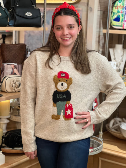 Teddy Bear Oatmeal Sweater