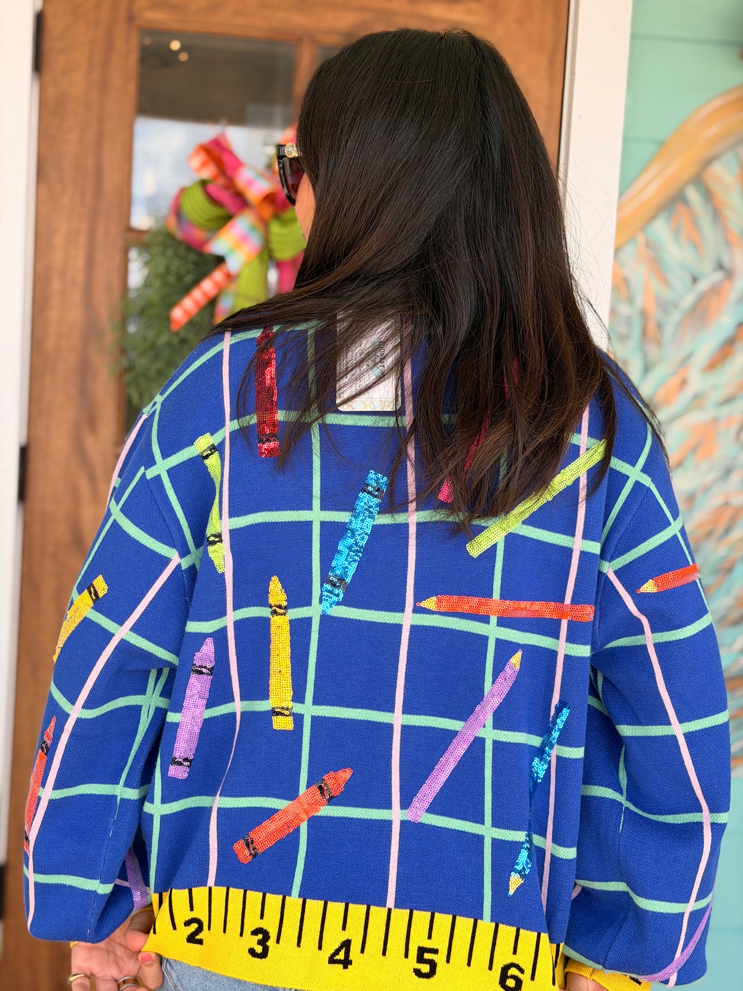 Queen of Sparkles Multi School Supplies Cardigan