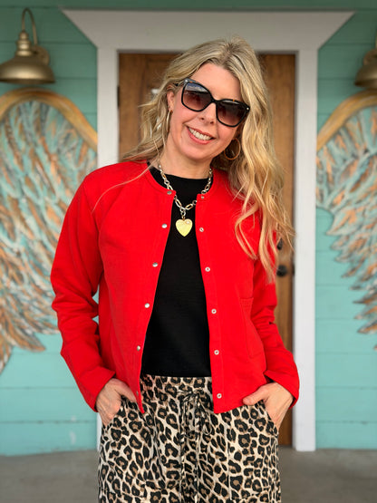 Scarlet Red Rory Cardigan