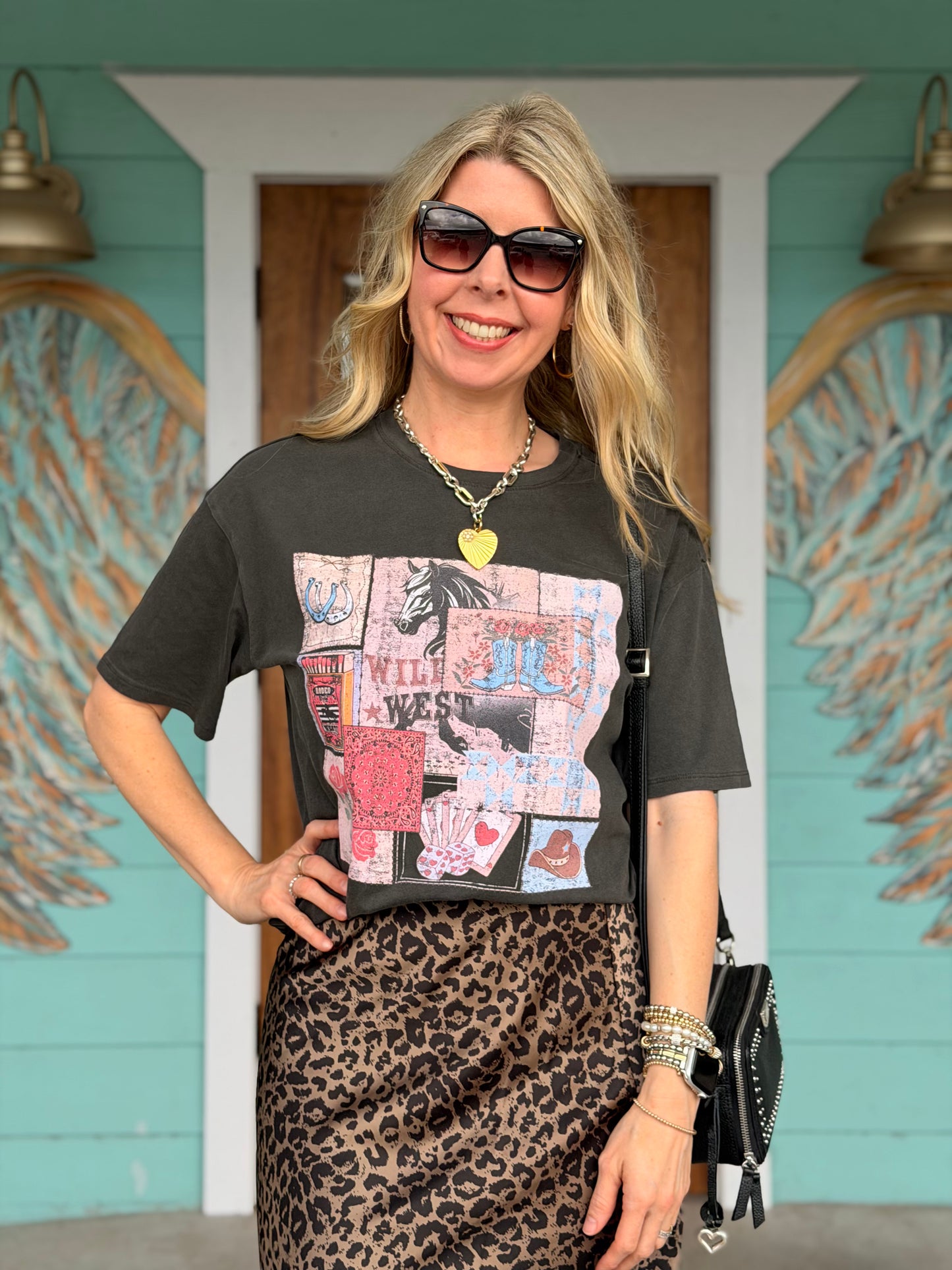 Charcoal Western Graphic Tee