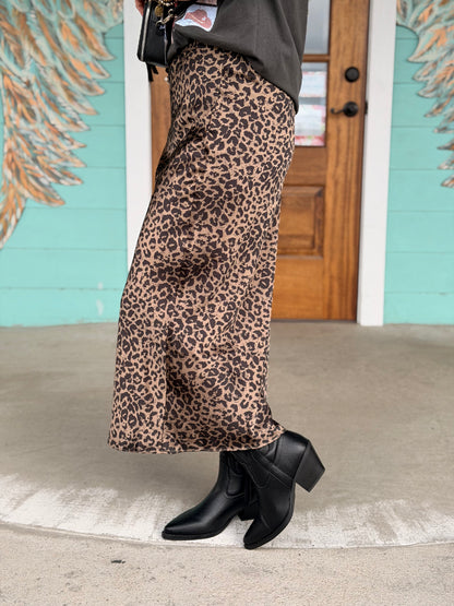Mocha Leopard Skirt