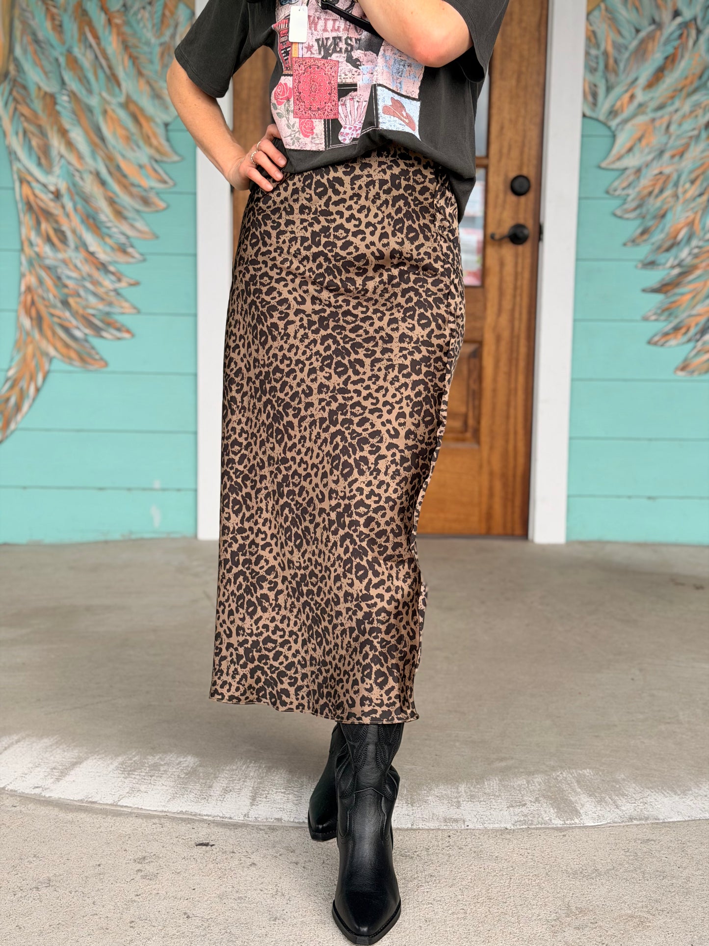 Mocha Leopard Skirt