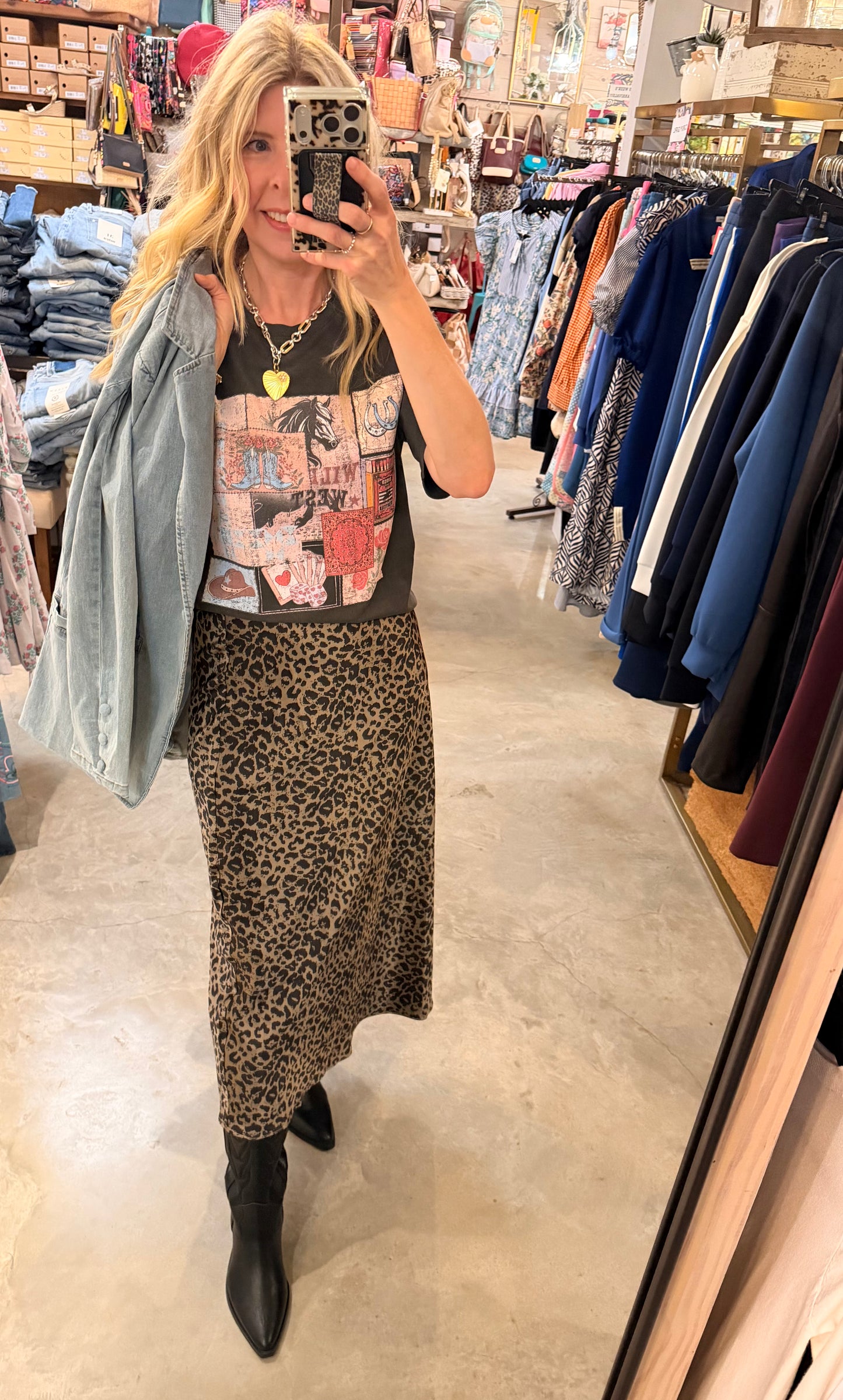 Charcoal Western Graphic Tee