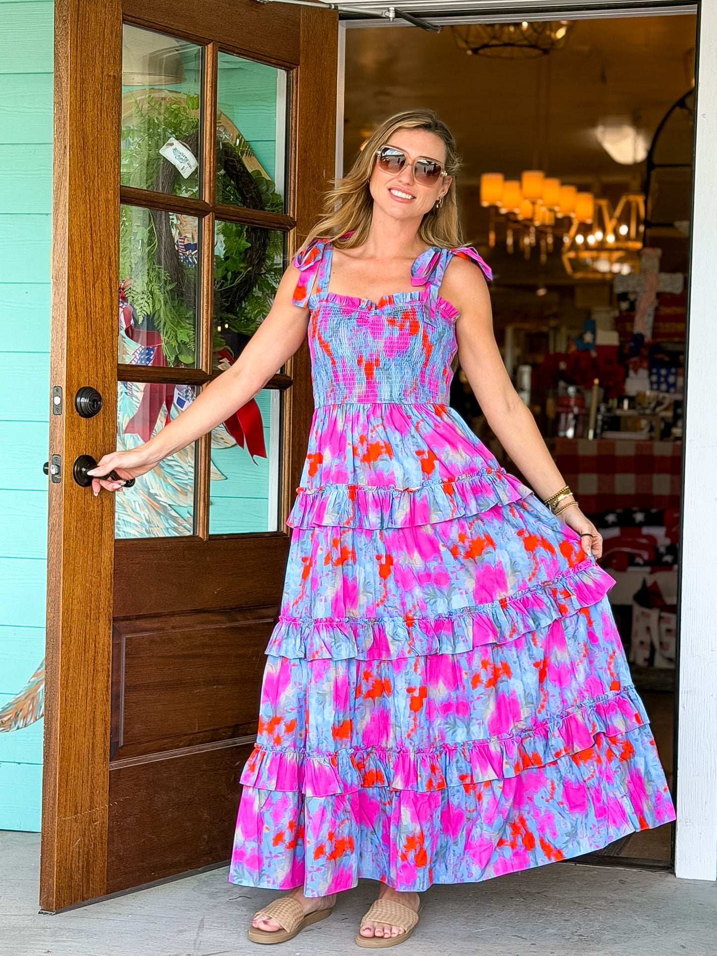 Periwinkle Dreams Floral Maxi Dress