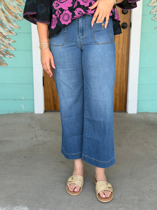 1822 Denim Lyocell Wide Leg Sailor Pocket Denim