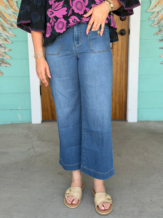 1822 Denim Lyocell Wide Leg Sailor Pocket Denim
