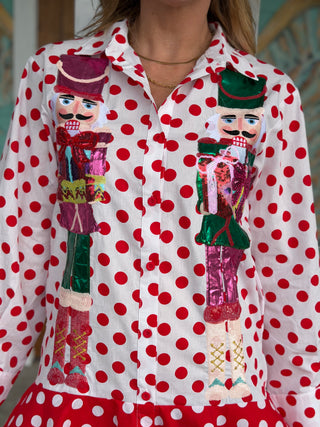 Queen of Sparkles Red Polka Dot Nutcracker Dress