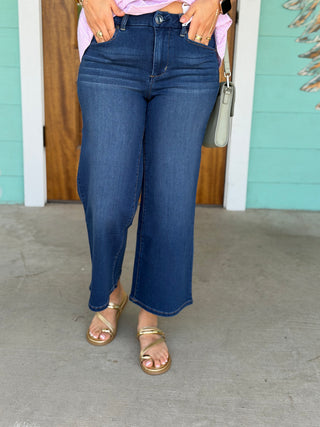 1822 Denim 26" Better Butter HR Wide Leg Crop Jeans