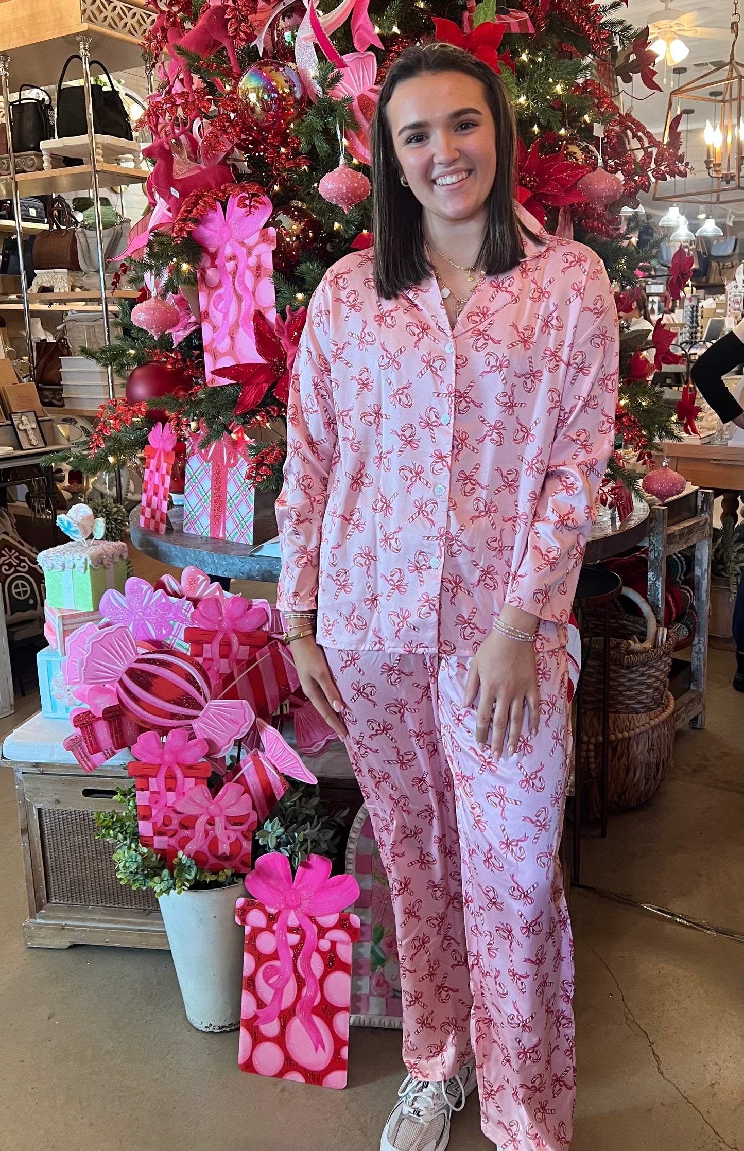 Christmas Candy Silky Satin PJ Set