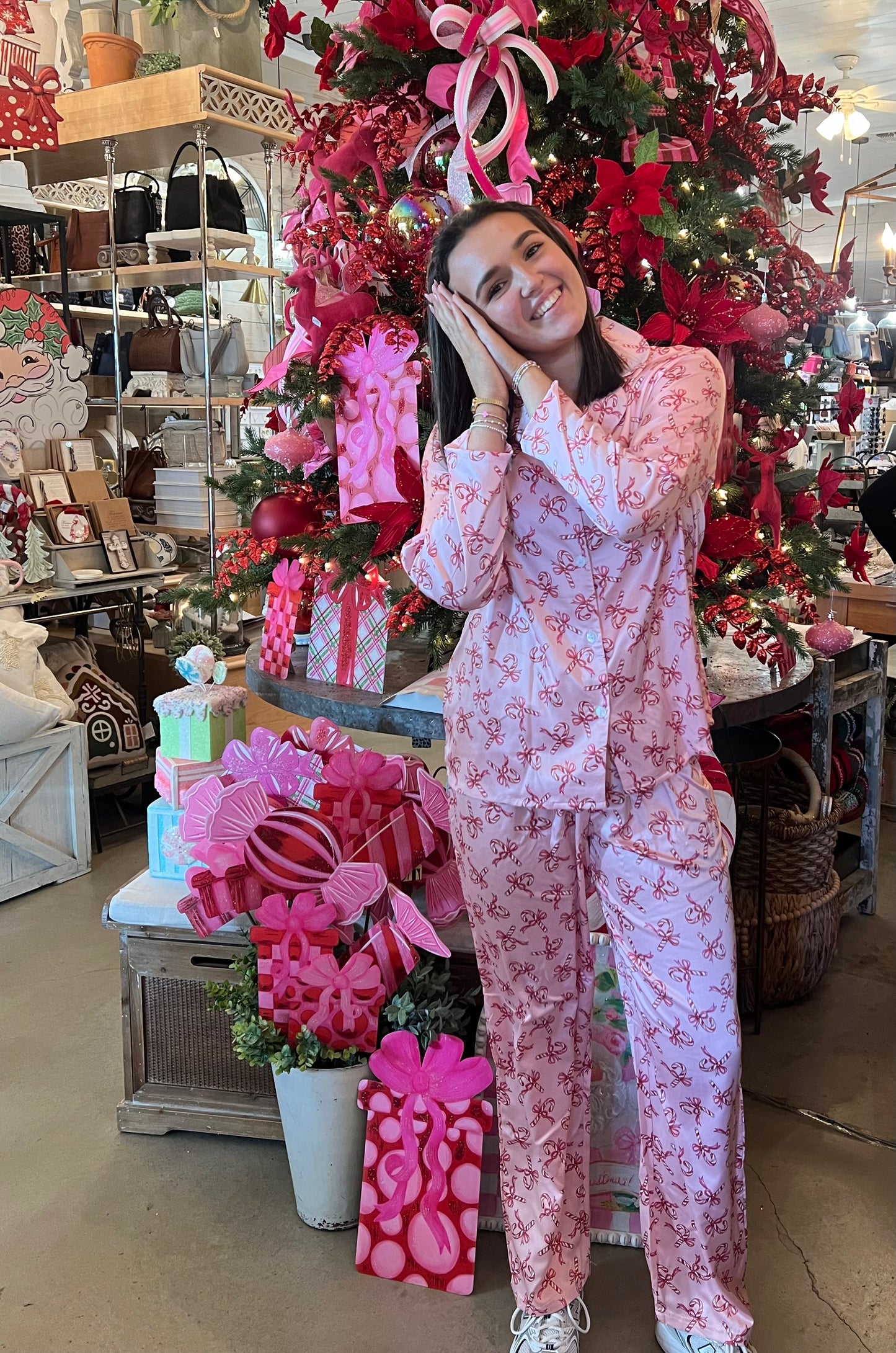 Christmas Candy Silky Satin PJ Set