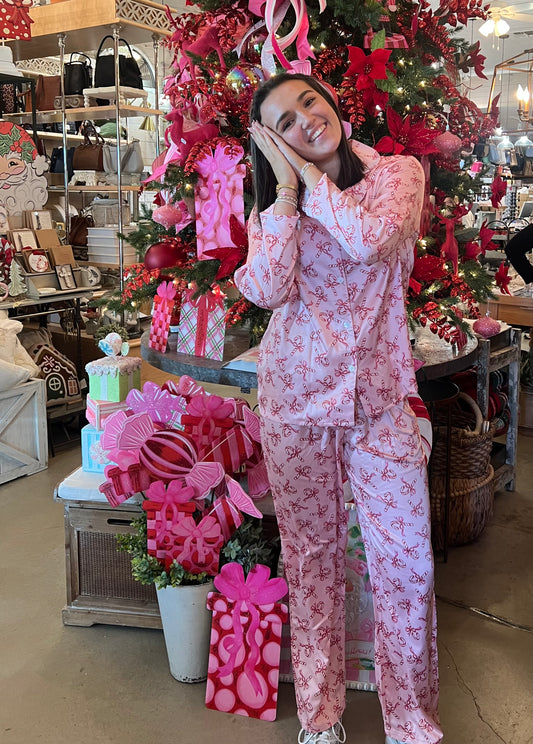 Christmas Candy Silky Satin PJ Set