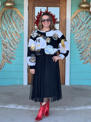 Black Chiffon Skirt